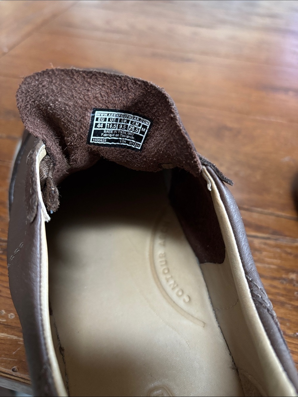 Keen KNX T-Toe Sneaker Men’s Dark Brown Leather Slip-on Comfy 1030625 Size 10.5 - Picture 13 of 15